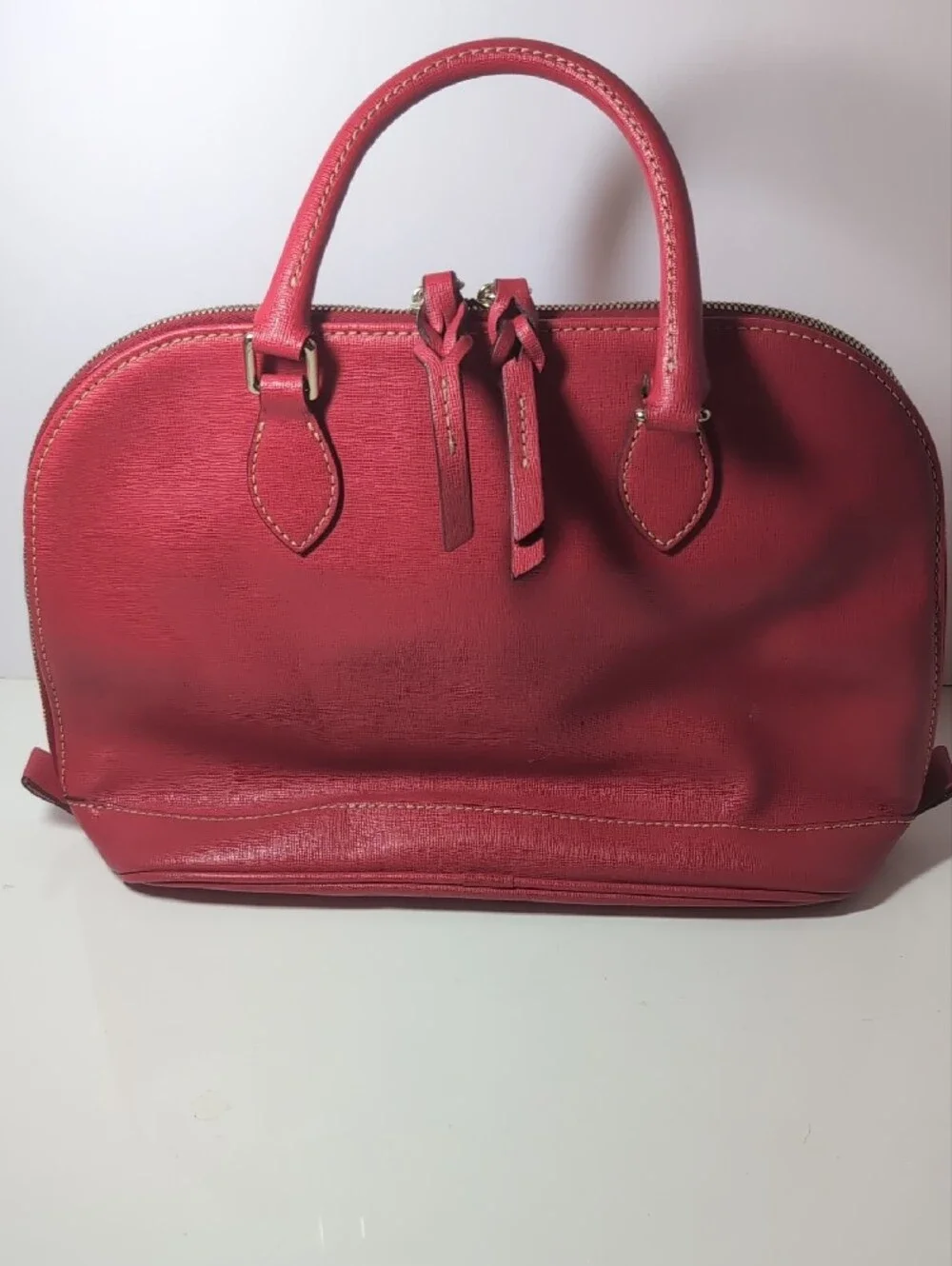 Dooney & Bourke Red Saffiano Satchel